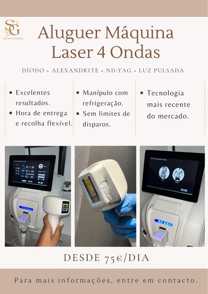 Aluguer maquina laser 4 ondas