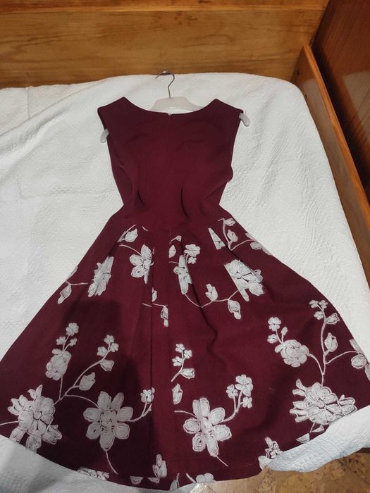 Vestido Bordo do Flower by Charm's Paris