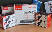 Комплект на 4 вуличних IP відеокамер Dahua з Poe