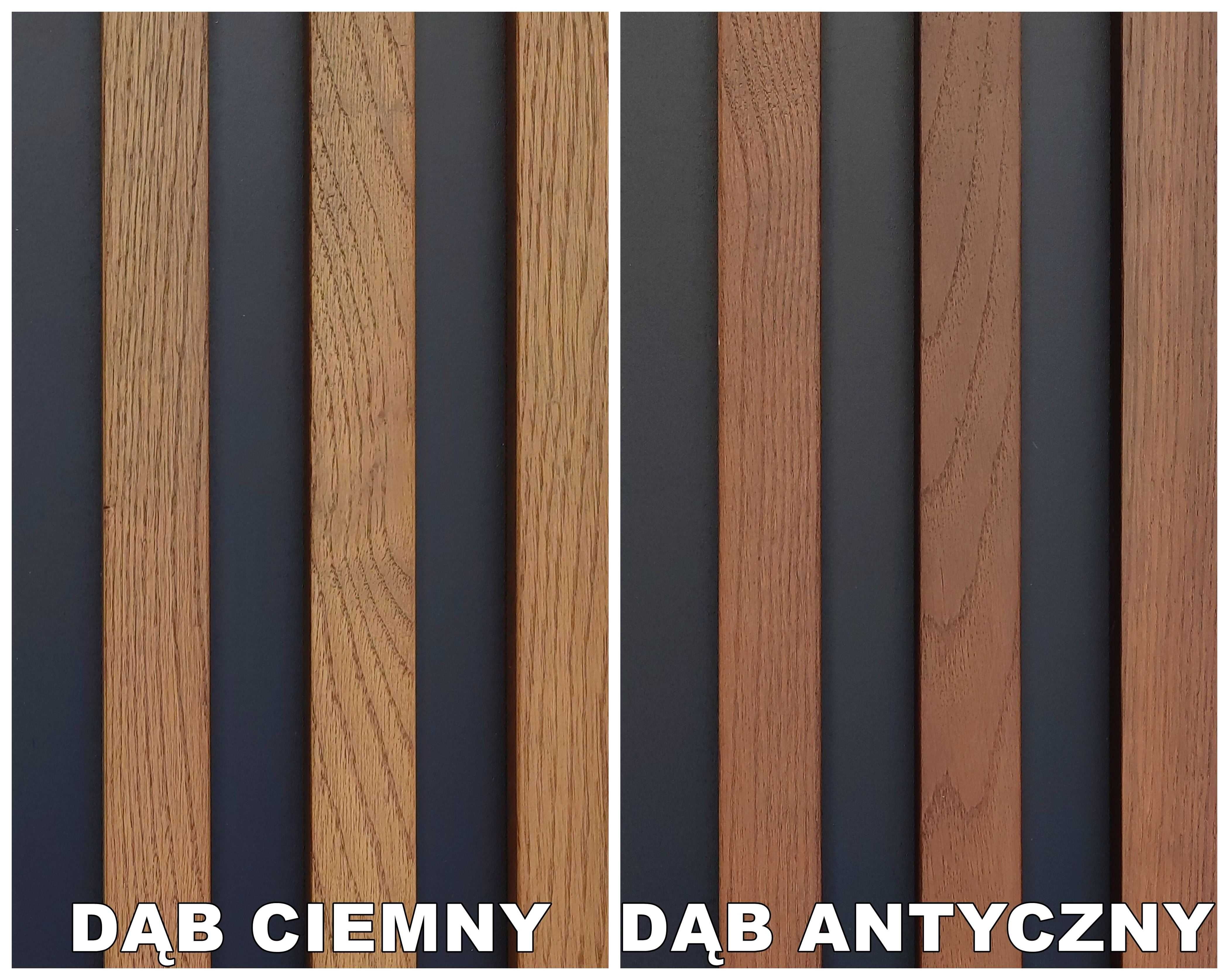 Panel lamelowy DĄB - Lamele ścienne na płycie - Naturalne drewno