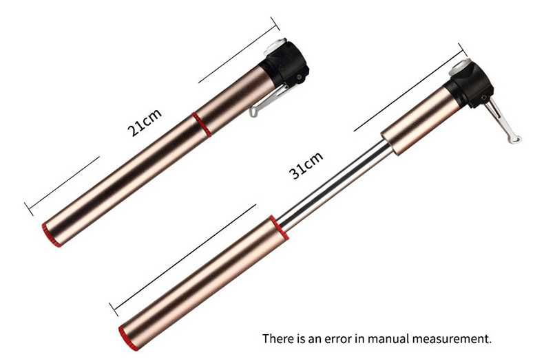 Велосипедный насос с шлангом JAKROO MP2122 21 см 120 psi 8 bar