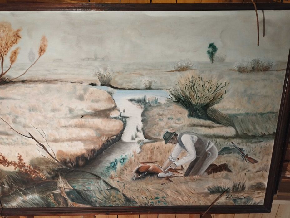 Duży obraz myśliwski płótno 200 cm