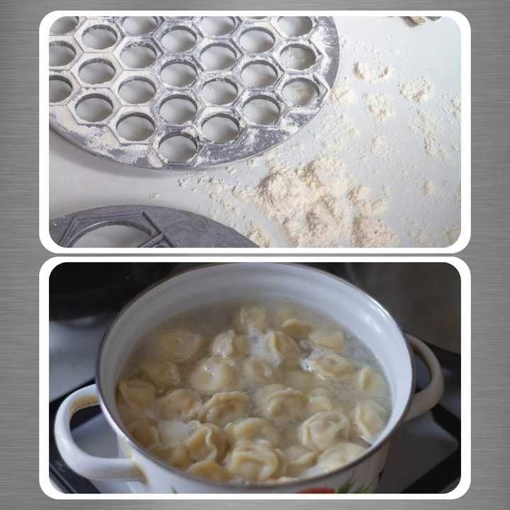 FORMY STALOWE 2 SZTUKI forma wykrojnik NA PIEROGI uszka ravioli