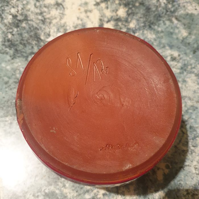 Klinker 1970s vase from Siershahner Feinsteinzeug / Mogendorf - German