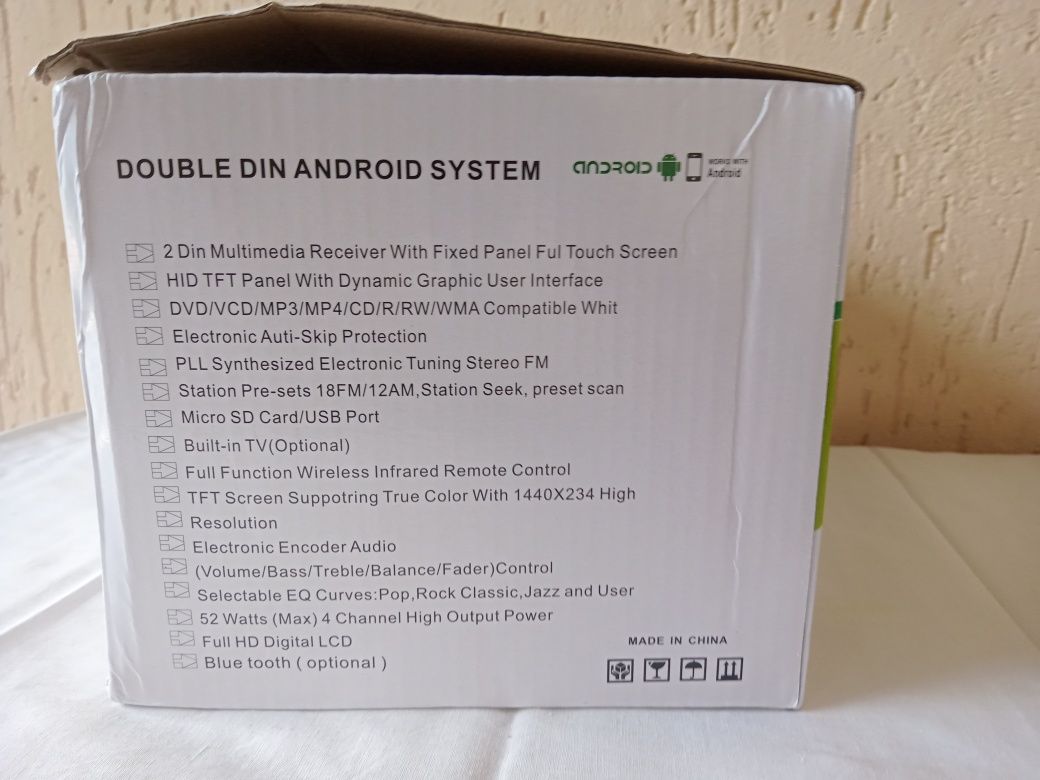 Автомагнітола 2/32 2Din Android 10  сенсорний экран Gps Wifi Bluetoo
