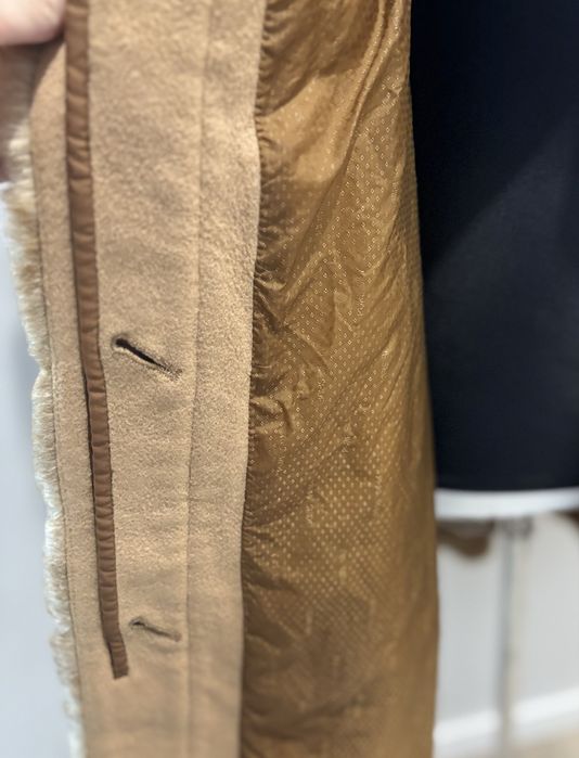 Beżowy płaszcz oversize z wełną i kaszmirem, Made in Italy, M–XL