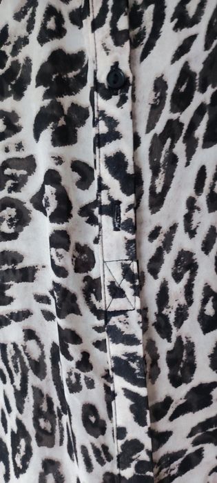 Bluzka koszulowa bez rękawów 38 H&M wzór panterka