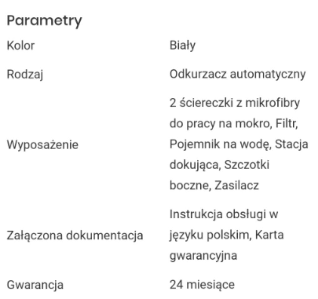 Robot sprzątający Setti+ RV500