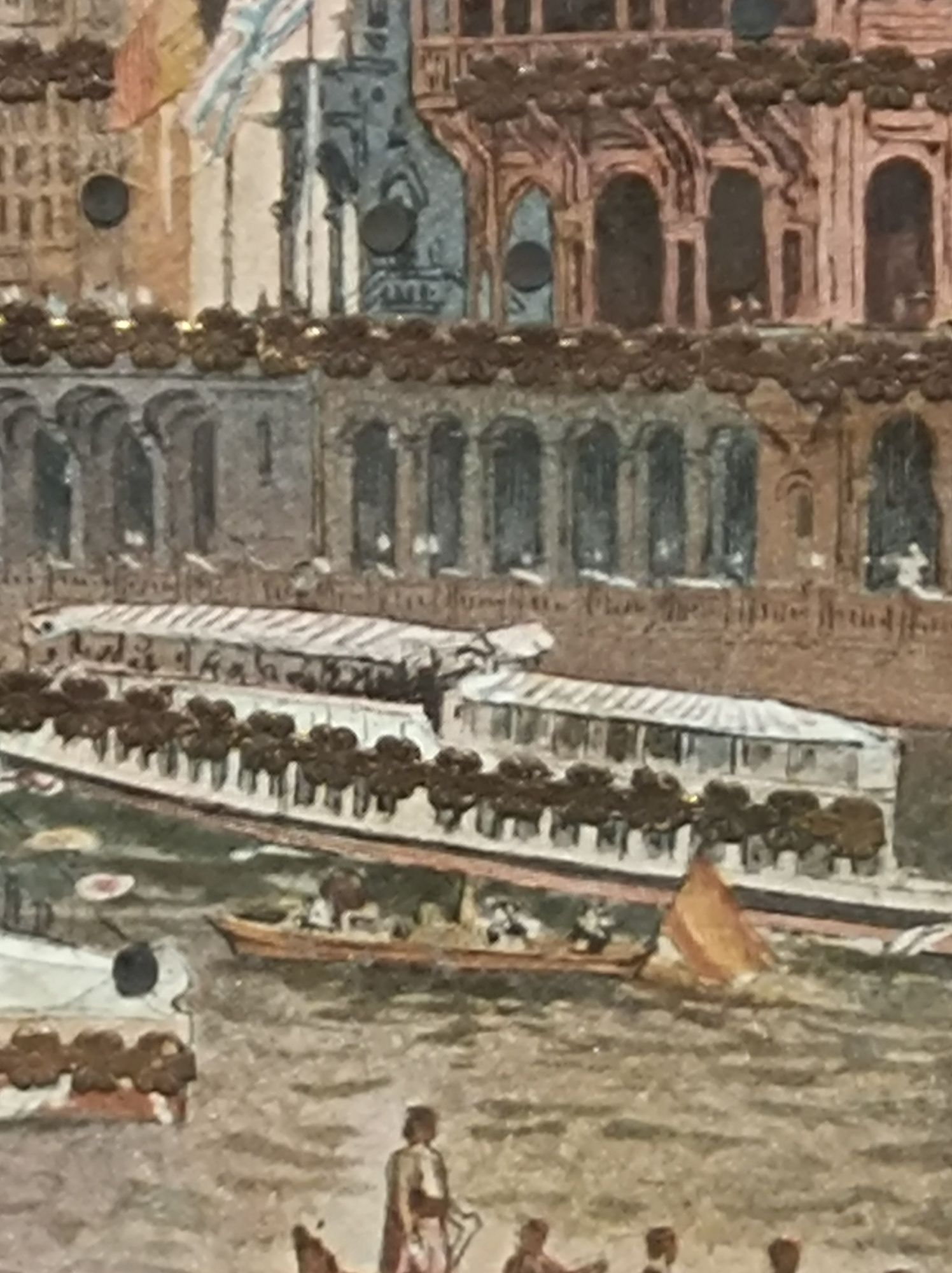 Muzealna grafika .Architektura Paryża 1900 rok.