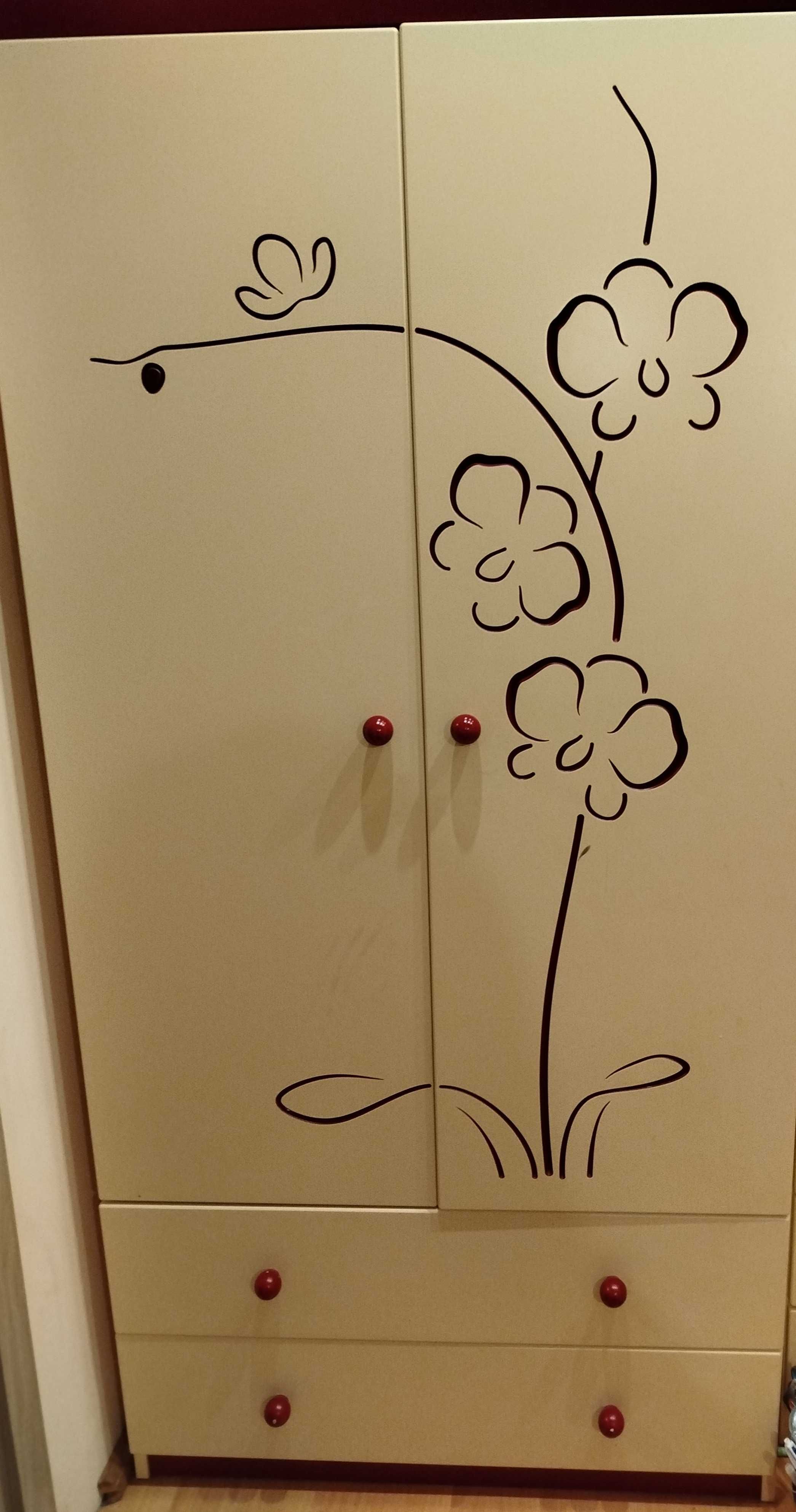 Meble Meblik orchidea bordowa 7 elementów