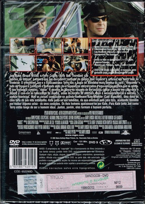 Filme em DVD: Bandidos (2001) Bandits - NOVO! SELADO!