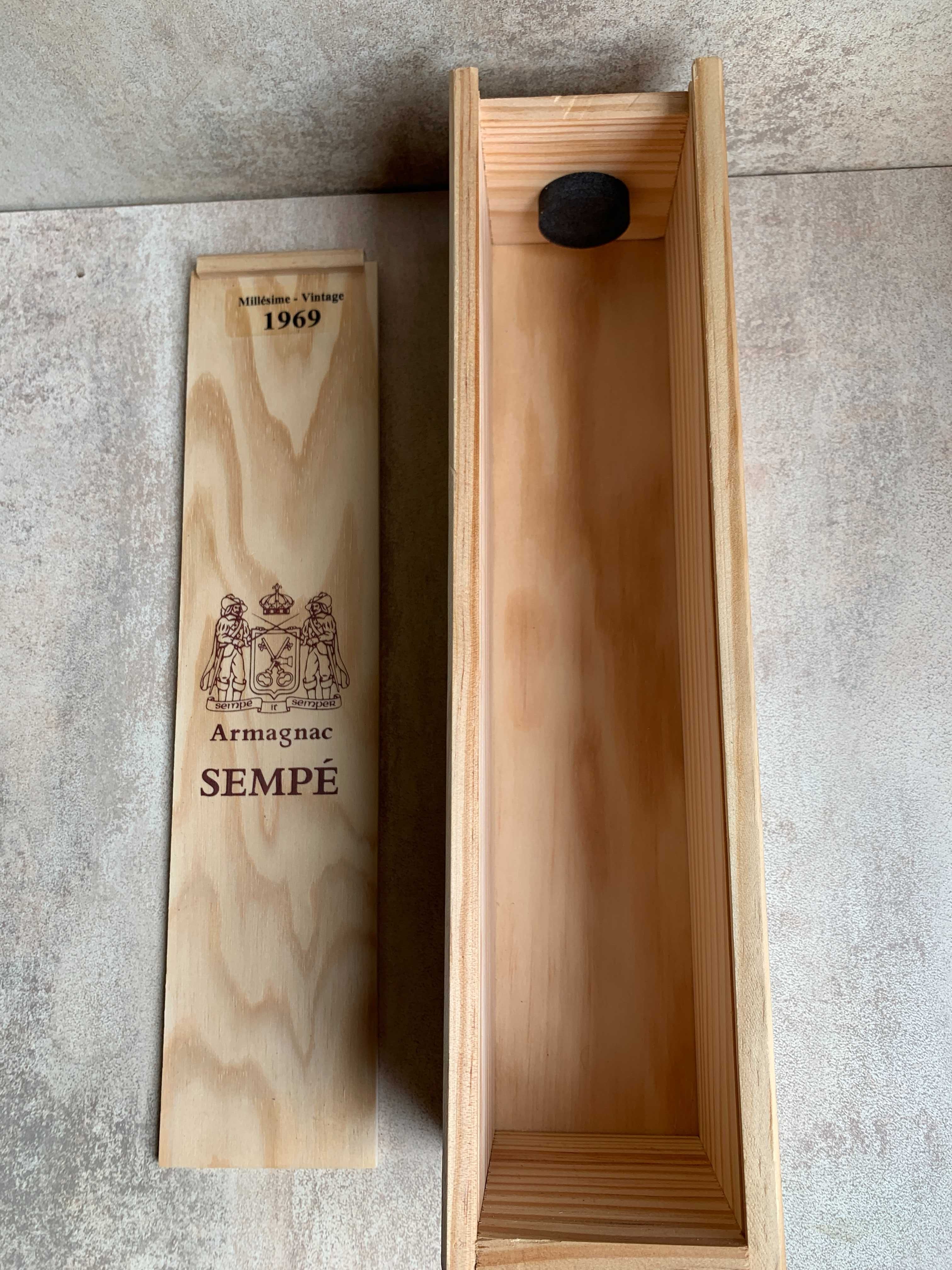 Коробка деревянная упаковка Armagnac Sempe