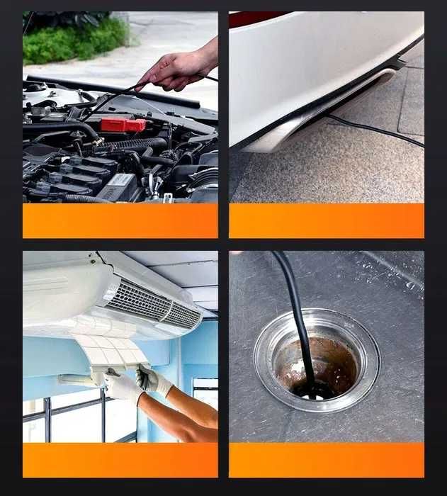 Kamera Inspekcyjna Warsztatowa ENDOSKOP 5M FULL HD LCD Boroskop Do Rur