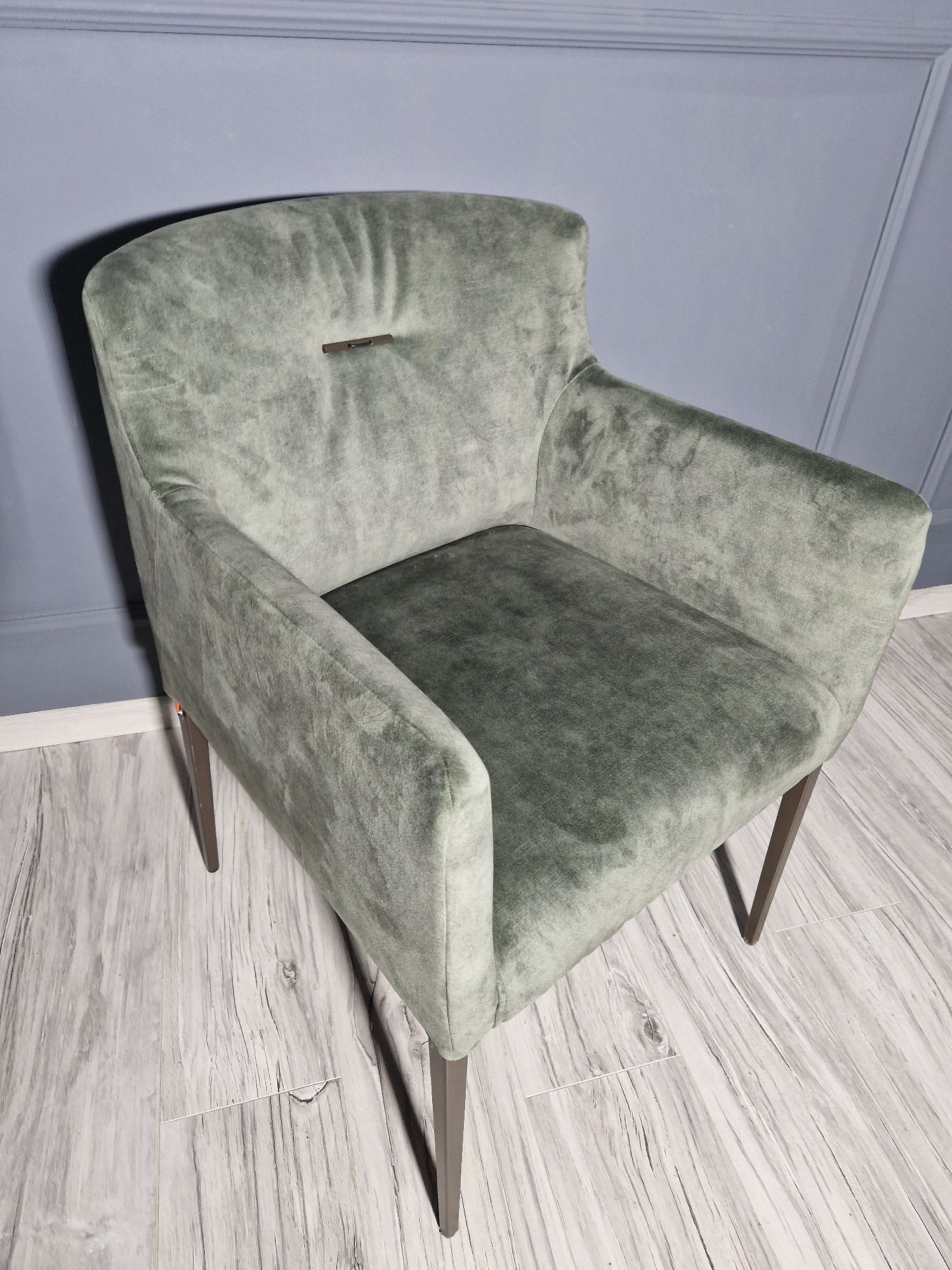 Krzesła tapicerowane Mobitec komplet zielonoszare