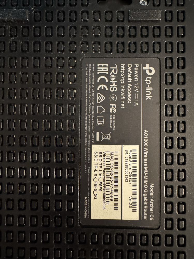 Router TP-LINK Archer C6 EU ver2.0