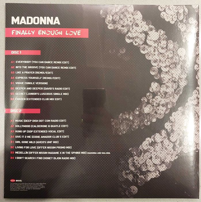 Madonna Finally Enough Love Winyl 2LP Silver Vinyl nowa w folii