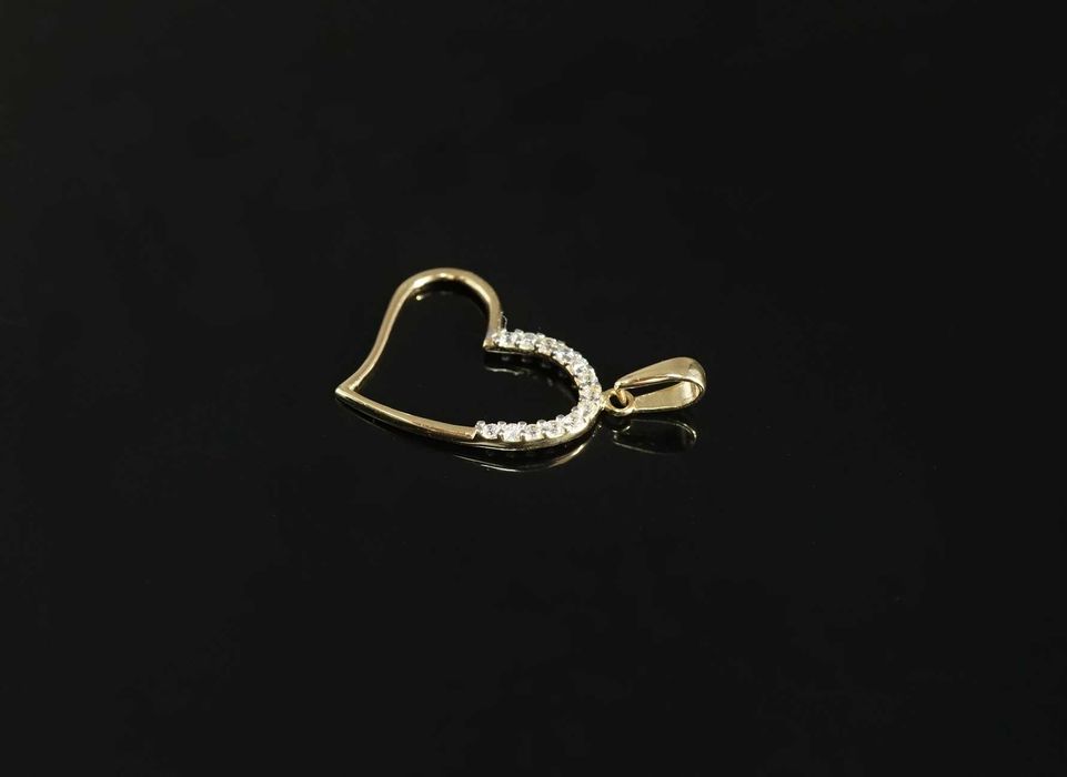Złoto 585-złota zawieszka Serce