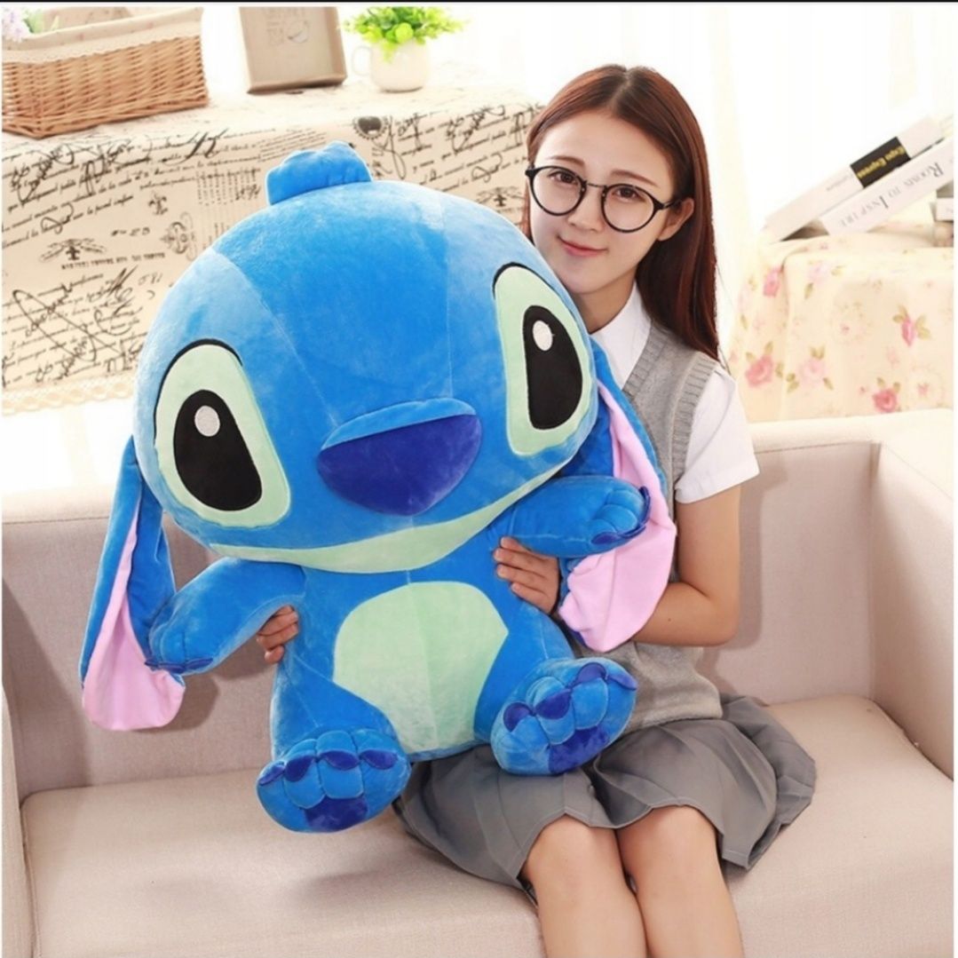 Duża MASKOTKA STITCH LILO 60 cm Postać z Bajki Przytulanka XXL Pluszak