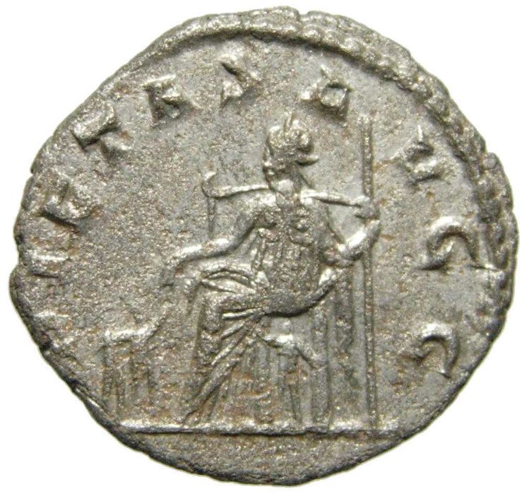 Moeda romana - Antoniniano de Salonina (256-257 dC), mulher de Galieno