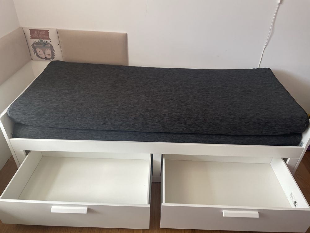 Łóżko BRIMNES ikea z materacami