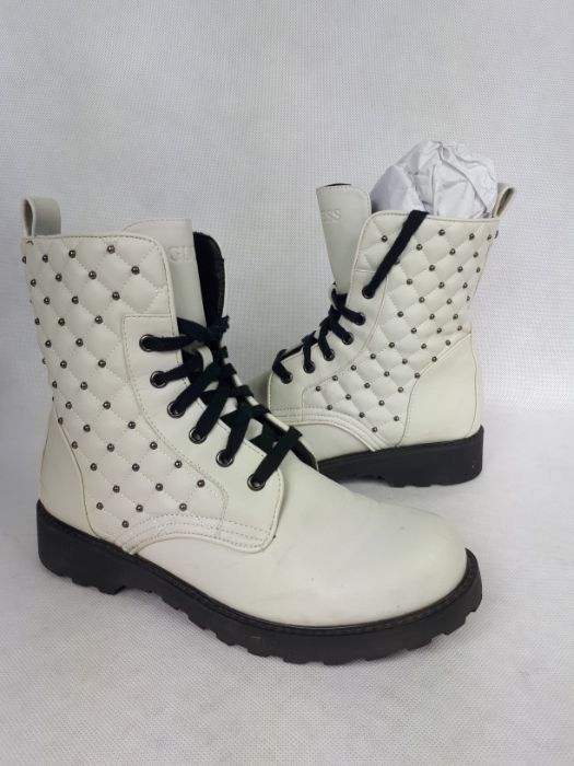 Buty trapery GUESS Ecru glany botki kozaki 41