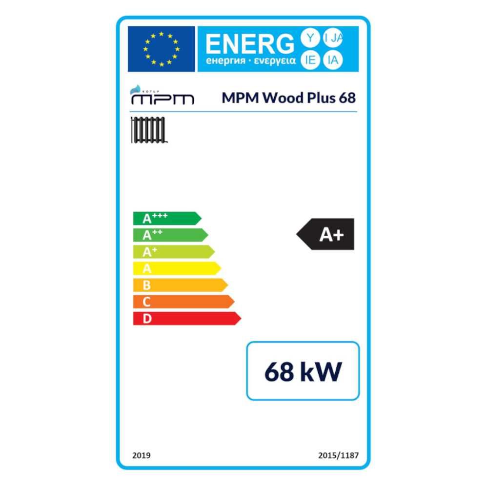 Kocioł, piec MPM WOOD Plus 68 kW - Ecodesign - zgazowujący drewno