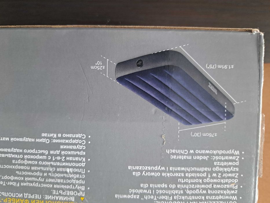 Materace Materac jednoosobowy Intex 191 x 76 x 25 cm 136 kg niebieski