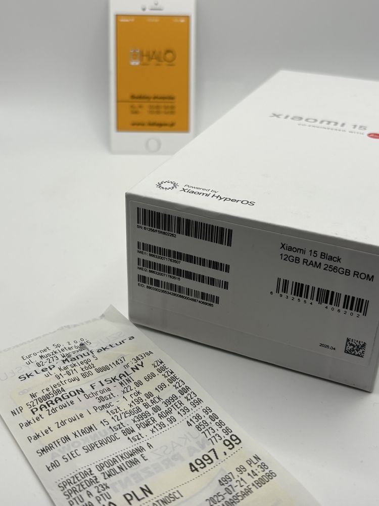 Nowy! Xiaomi 15 Black 12/256GB Halogsm Piotrkowska 19