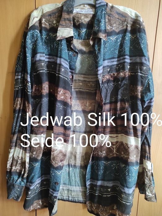 Jedwabna koszula męska duży rozmiar 3XL