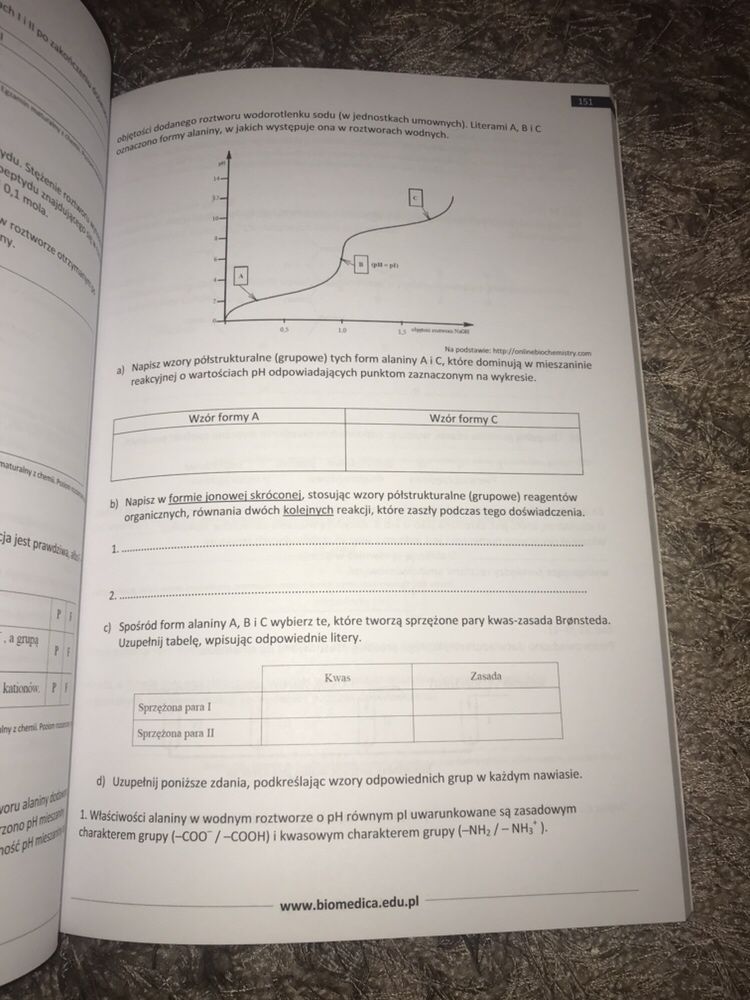Chemia zbiór zadań Biomedica 2017