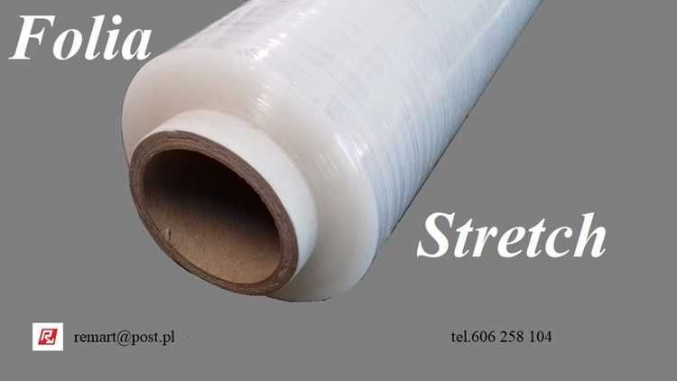 Folia typu stretch nawój 2,5 kg transparentna do pakowania