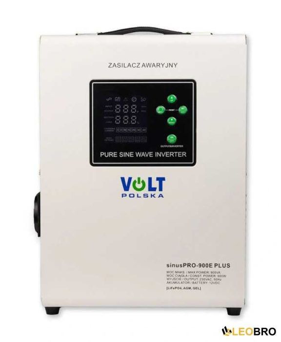 Гібридний ДБЖ/інвертор Volt Polska SINUS PRO 900E PLUS 12/230V 600/900