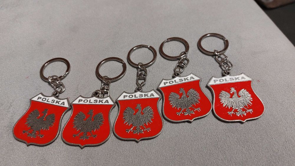 Zestaw 5 breloków patriotycznych orzeł godło Polska