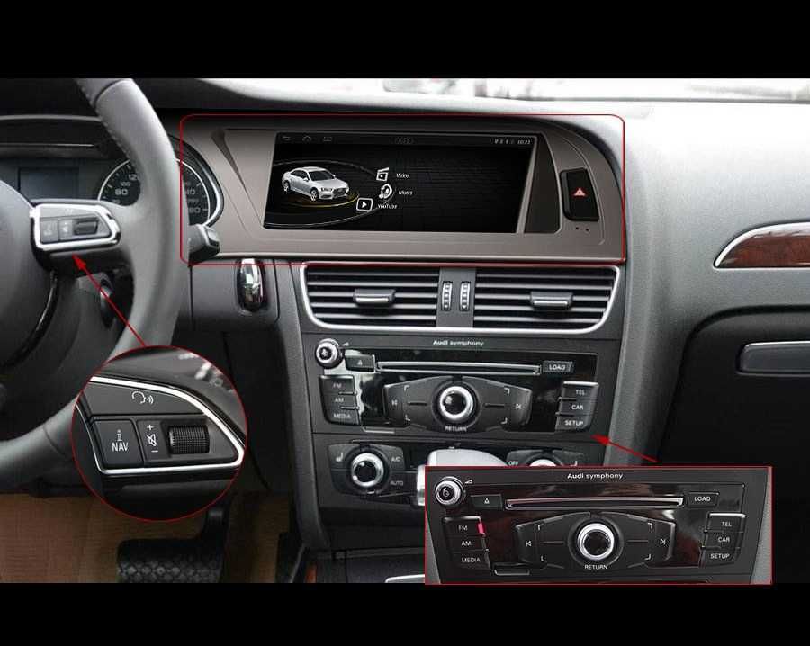 Radio FM RDS DAB+ Android WiFi 4G GPS Nawi MP3 MP4 SD USB Audi A4 B8