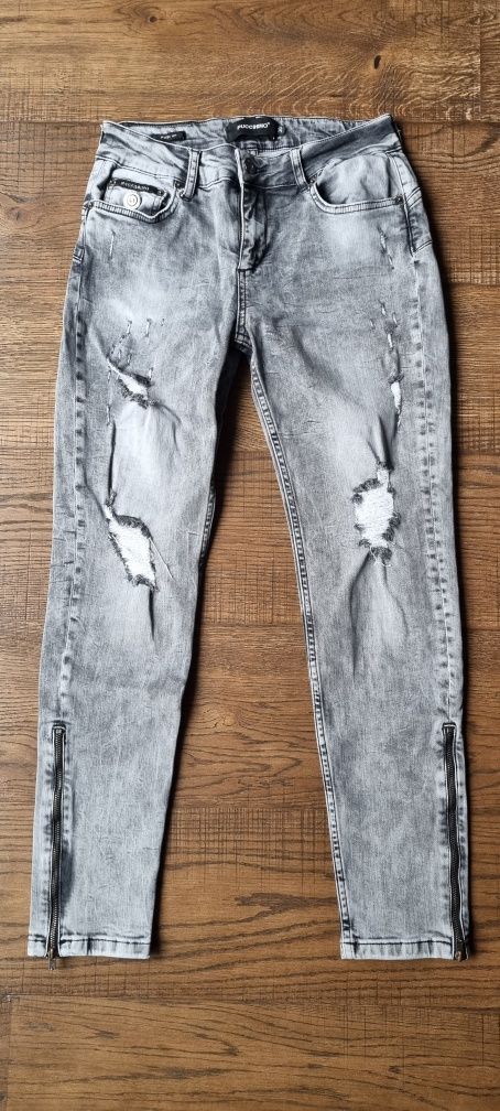 Spodnie damskie jeans slim fit, skinny, RSRVD, zestaw 5 par, rozm 38