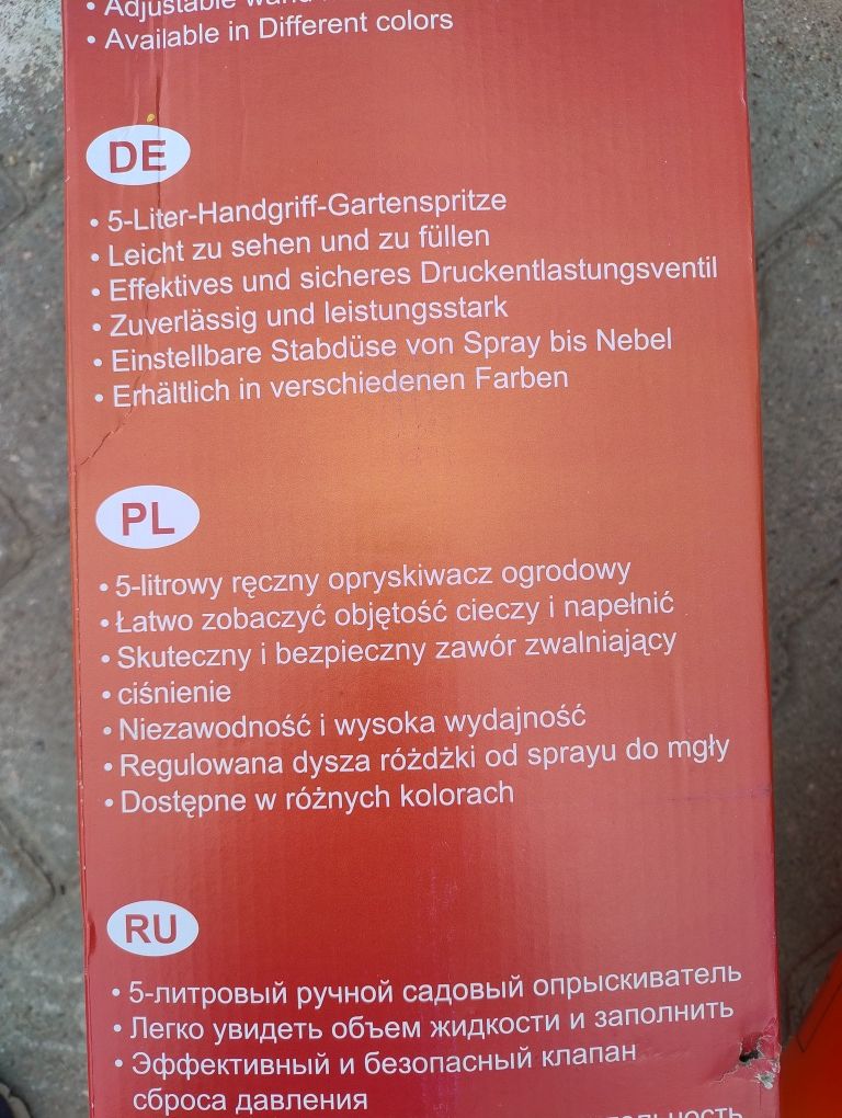 Opryskiwacz ciśnieniowy 5L