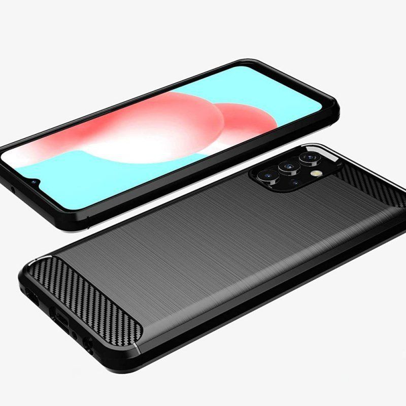 TPU Carbon Case Mocne Etui Pokrowiec Samsung Galaxy A32 5G Czarny