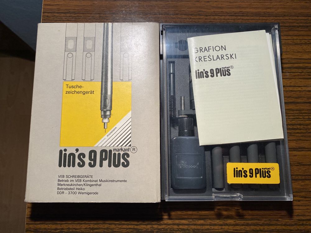 Grafion kreślarski Lin’s 9 plus DDR NRD nowe PRL