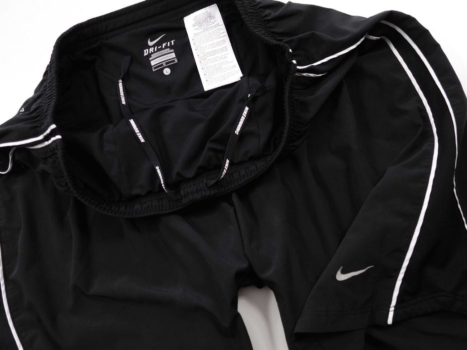NIKE Running Athletic Dri-Fit Męskie Spodenki Szorty Czarne Rozmiar  L