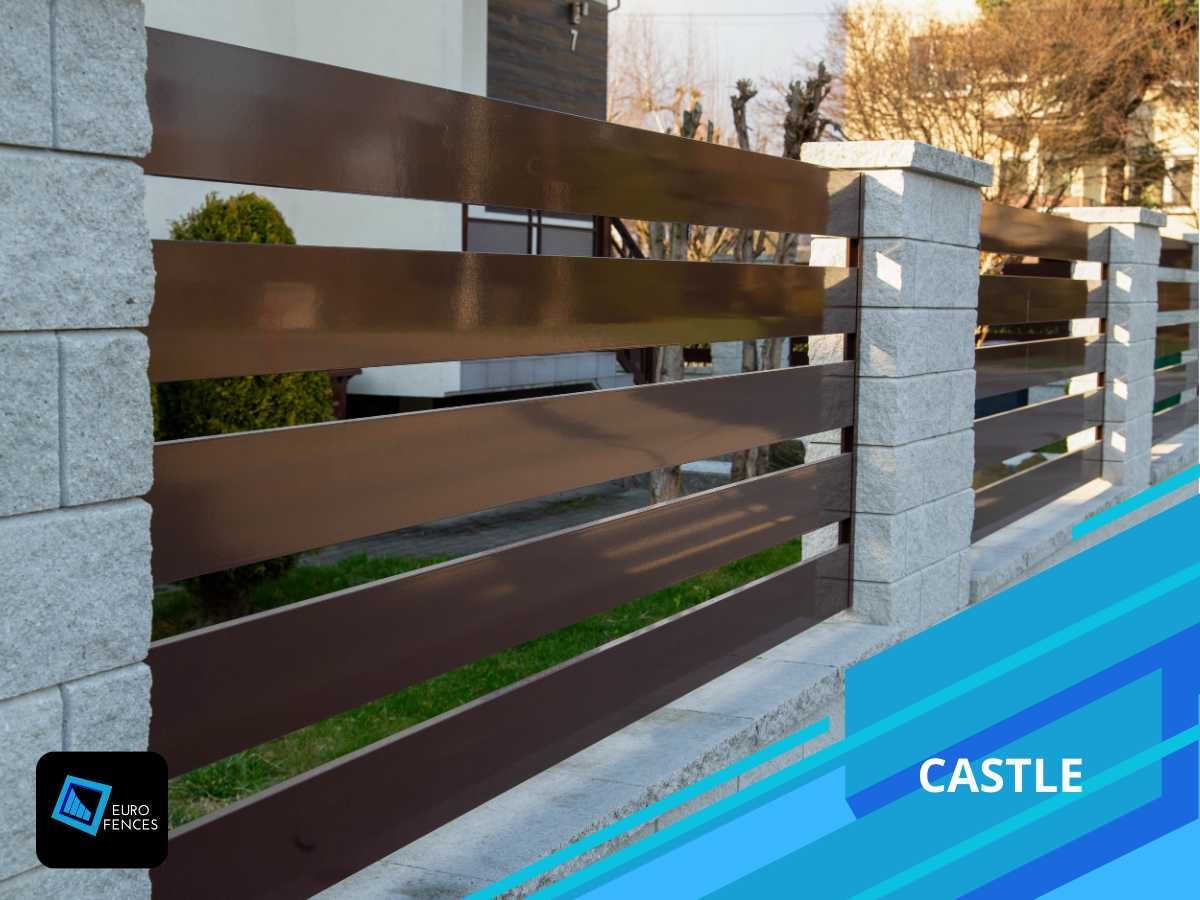 Aluminiowe ogrodzenie poziome - model Castle - Polski producent