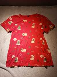 Koszulka w mopsy Christmas Pugs świąteczna rozmiar M