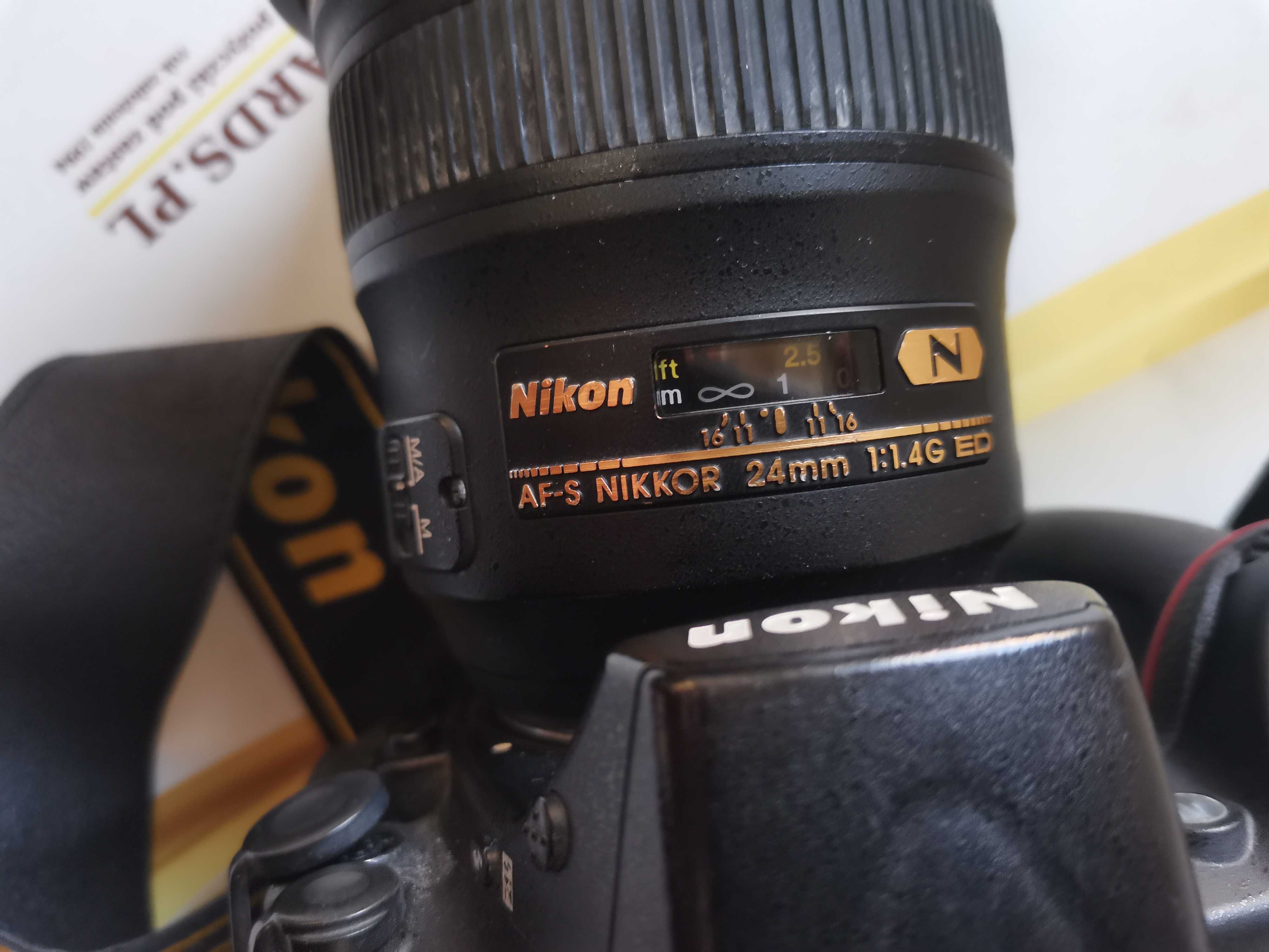 Obiektyw Nikon F AF-S NIKKOR 24mm f/1.4G ED+ Nikon D700 Gratis!