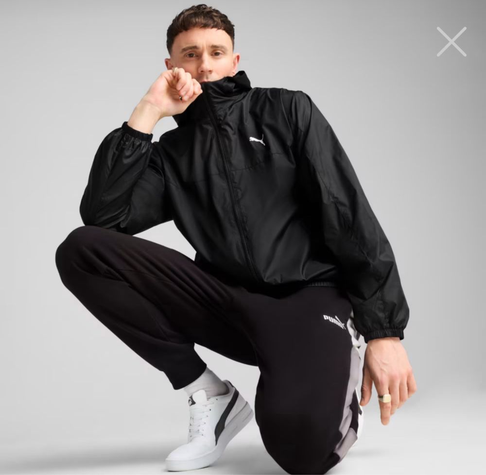 Вітровка чоловіча Puma essentials regular windbreaker чорна
