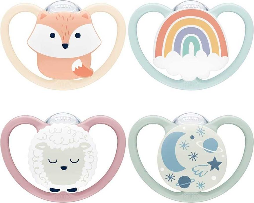 NUK Space Day & Night Smoczek dla niemowląt | 0-6 miesięcy