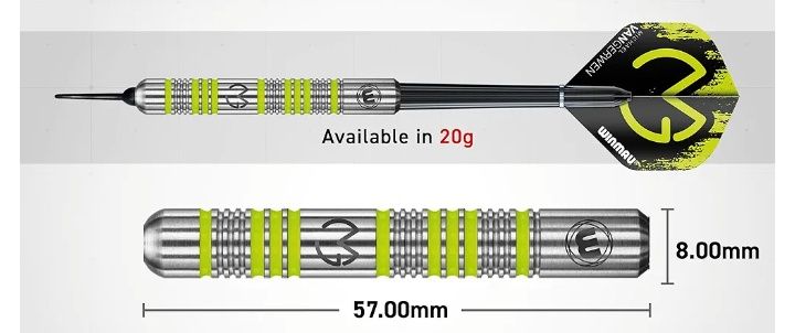 WINMAU Michael van Gerwen MvG zestaw upominkowy Softip - 50-częściowy