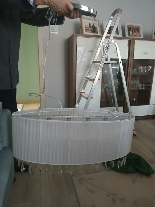 Lampa sufitowa z krysztalkami