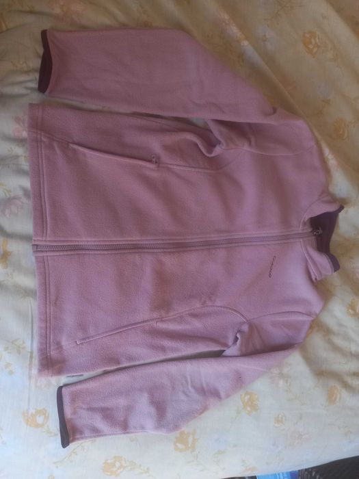 Casaco polar, rosa e roxo, S (14 anos) - Quechua