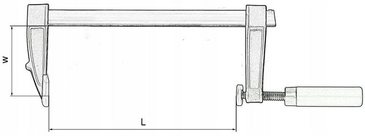 Profesjonalny ścisk stolarski 300x50mm TYP F