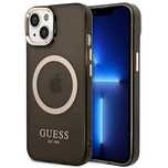 Etui Guess Gold Outline Translucent Magsafe Na Iphone 14 - Czarne