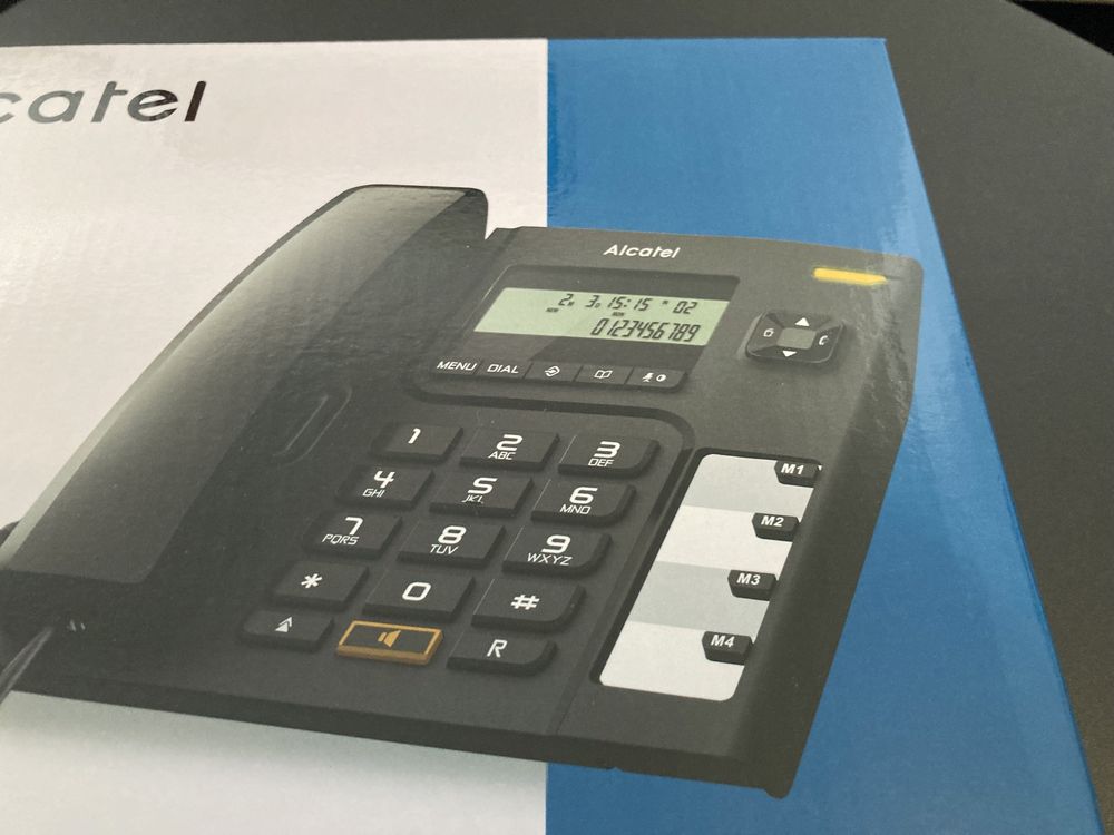 Telefone fixo ALCATEL T56 Preto, novo e embalado